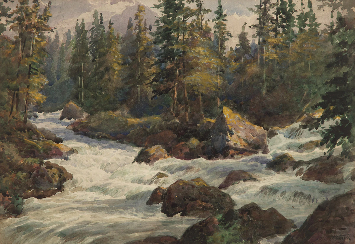 Frederic Marlett Bell-Smith, The Meeting of the Waters, watercolour