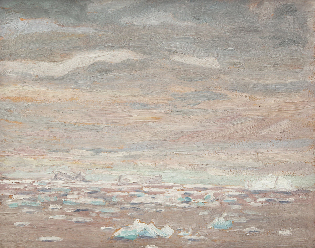 Frederick Grant Banting, Icefields, circa 1933, oil on panel