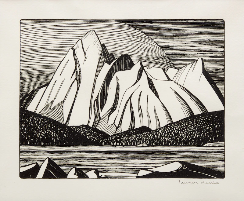 Lawren Stewart Harris, Mount Sampson, Jasper Park, lithograph