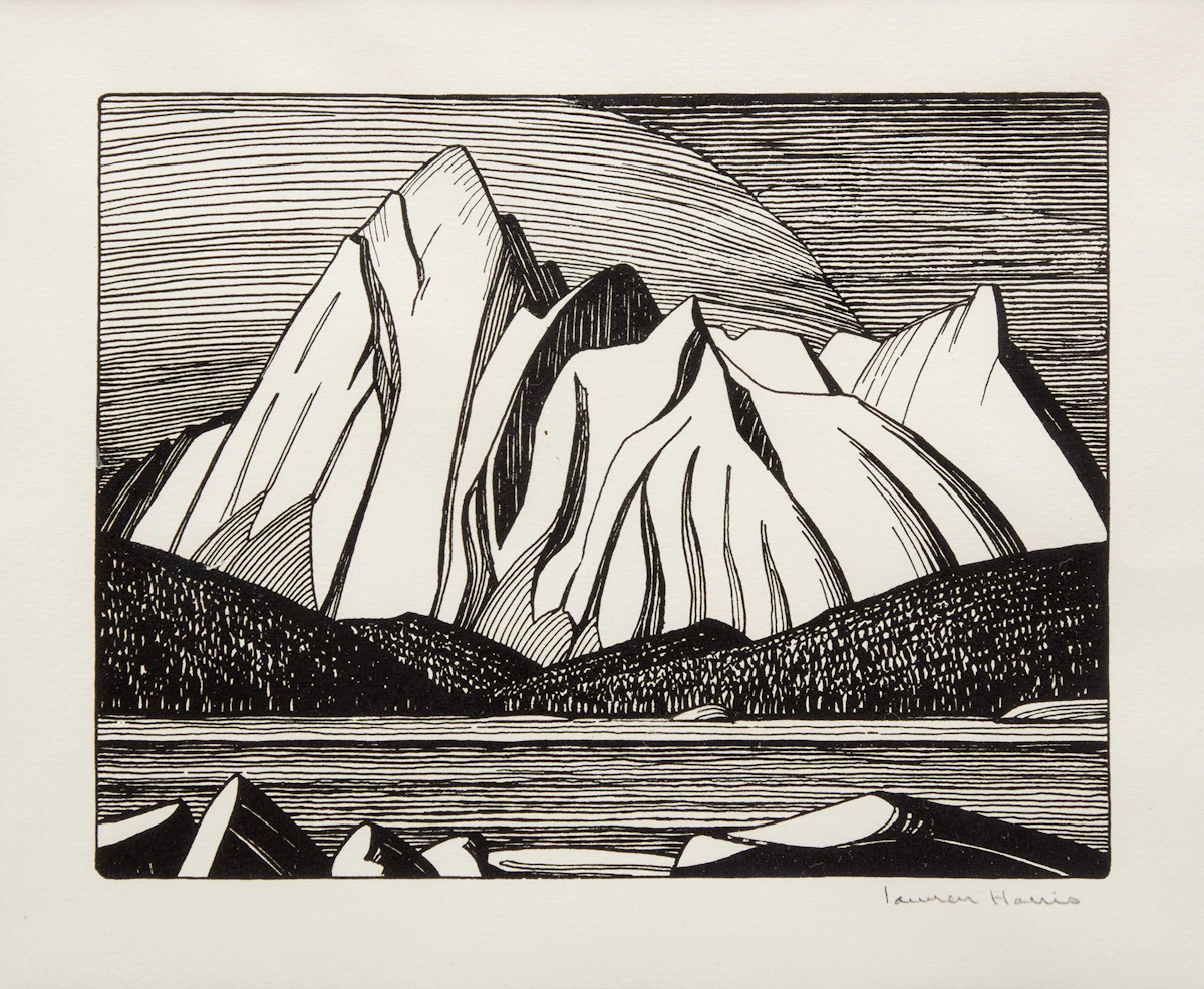 Lawren Stewart Harris, Mount Sampson, Jasper Park, lithograph, 1925