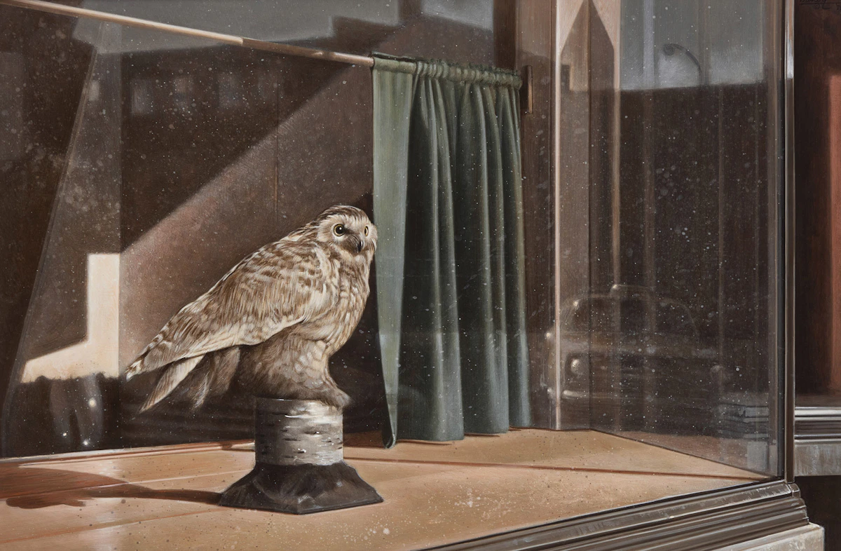 Kenneth Danby, Taxi Window, 1978, egg tempera on wood