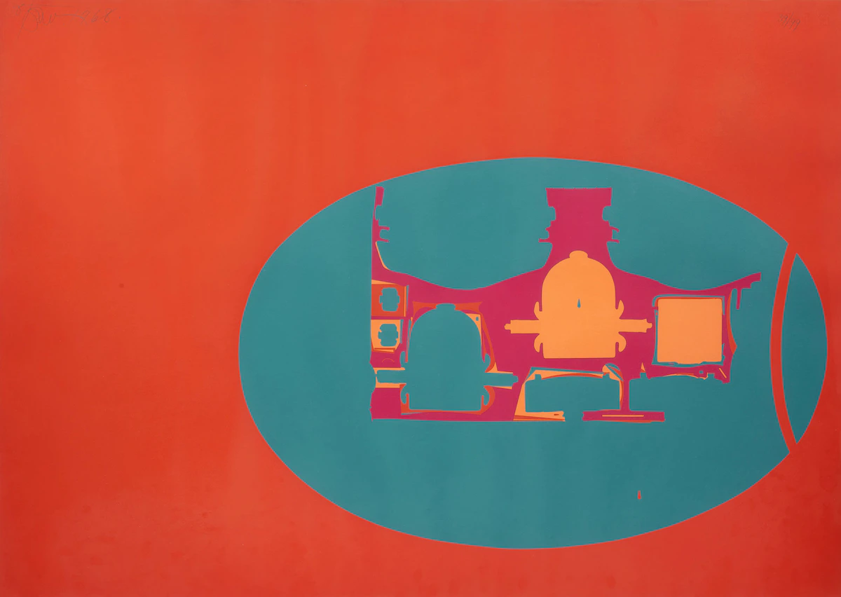 Harold Barling Town, Gaudi's Egg, colour serigraph, 1970