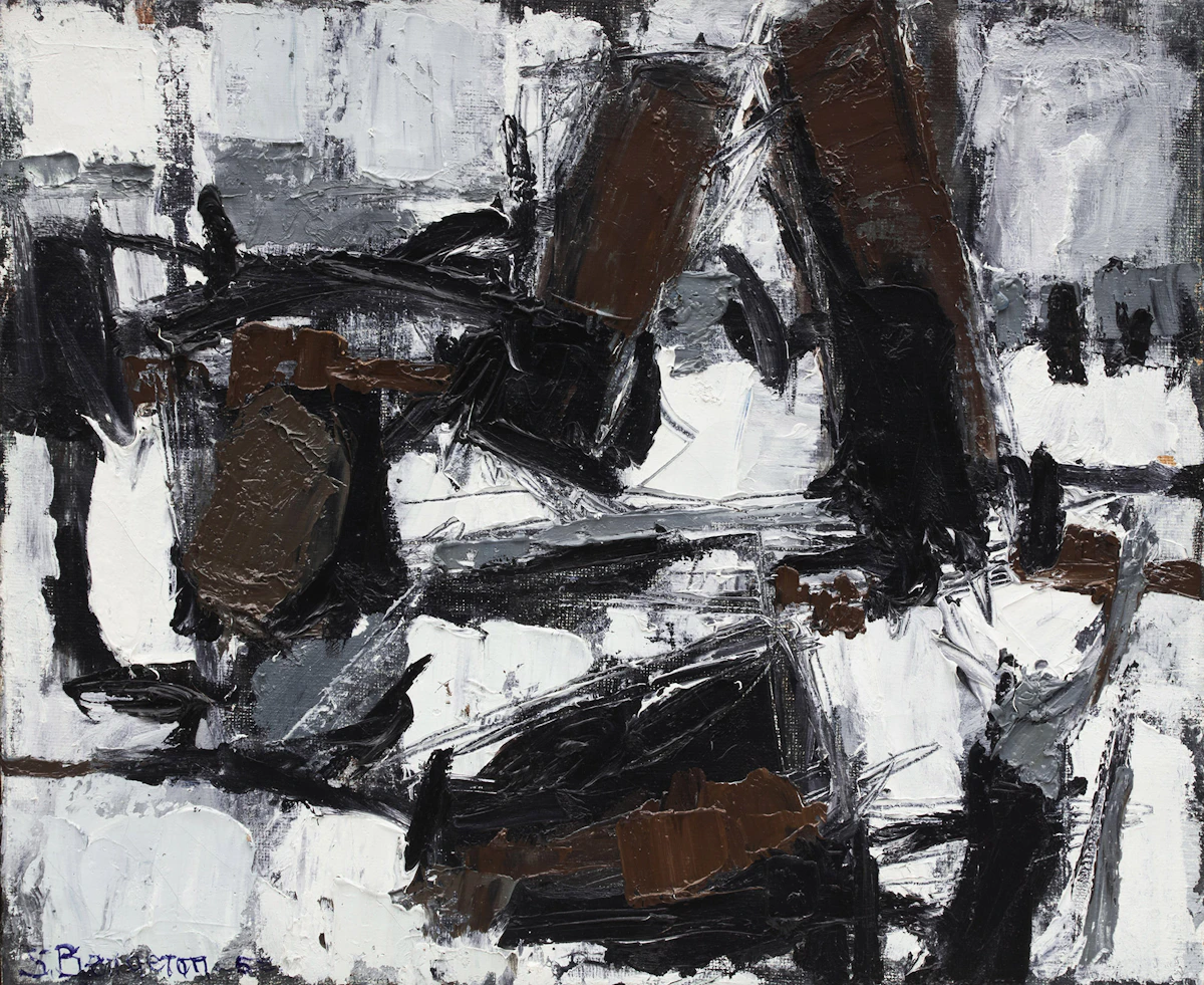 Suzanne Bergeron, Untitled Composition, oil on canvas, 1958