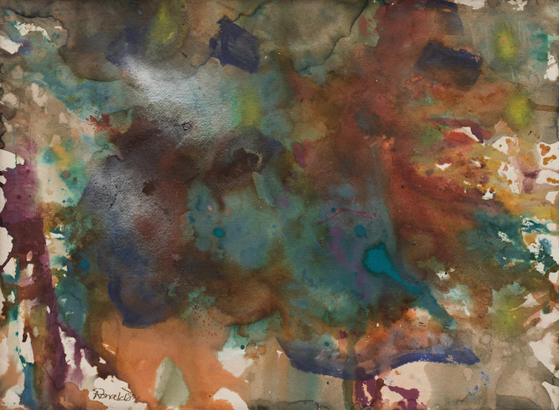 William Ronald, Untitled Abstraction, watercolour