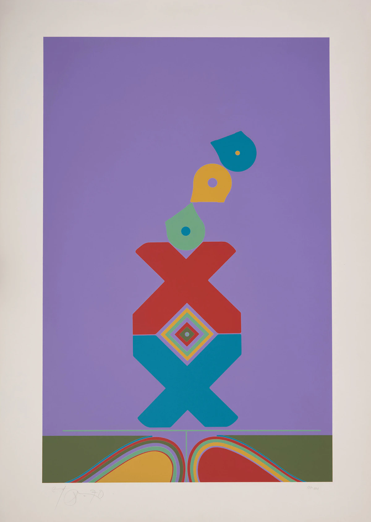 Harold Barling Town, The Candy Juggler, colour serigraph, 1970