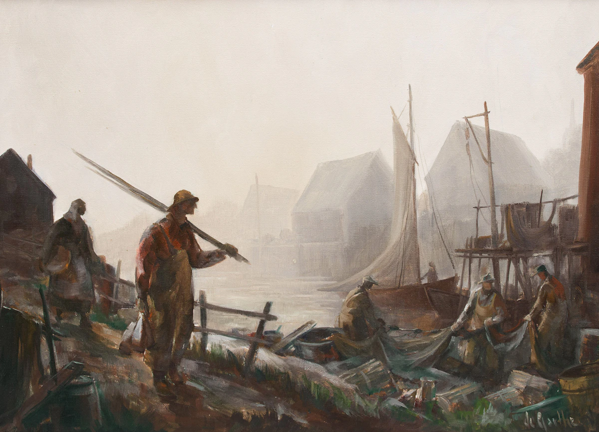 William Edward deGarthe, Peggy's Cove, Nova Scotia, oil on canvas