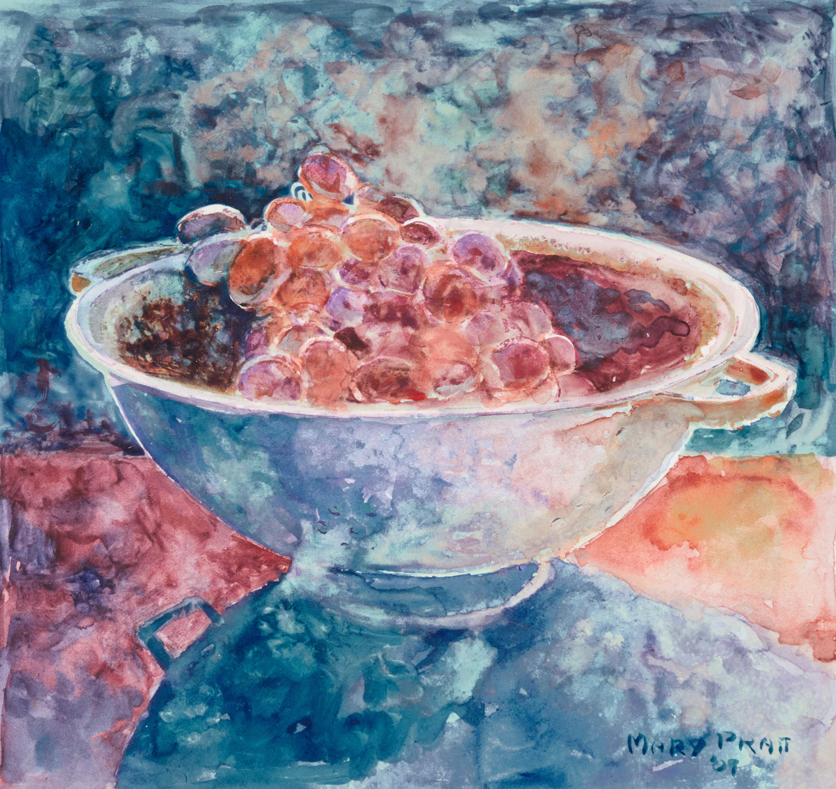 Mary Pratt, Purple Grapes, 2009, mixed media monotype print