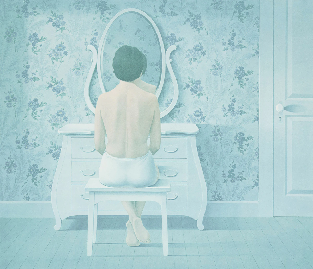 Christopher Pratt, Woman at Dresser, photolithographic reproduction