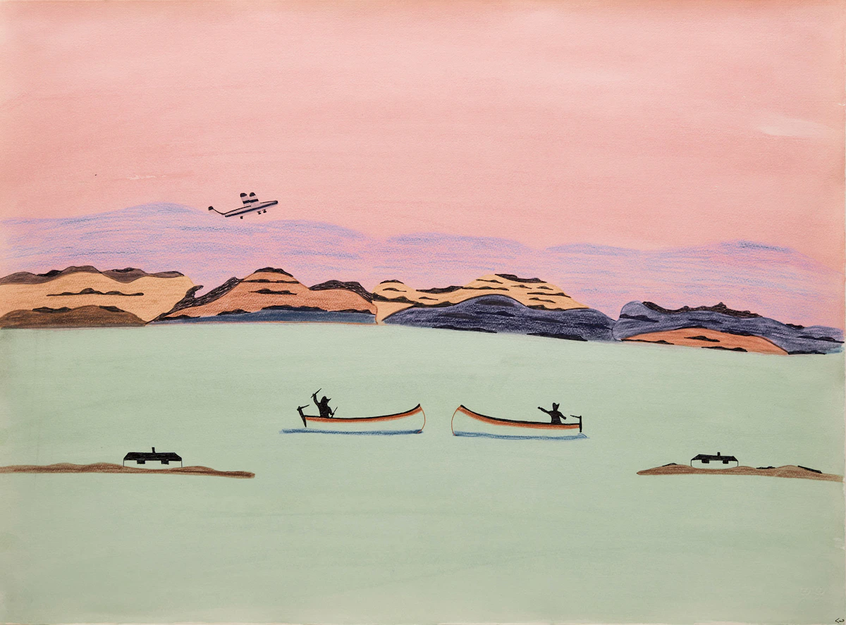 Pudlo Pudlat, Untitled, coloured pencil, 1977
