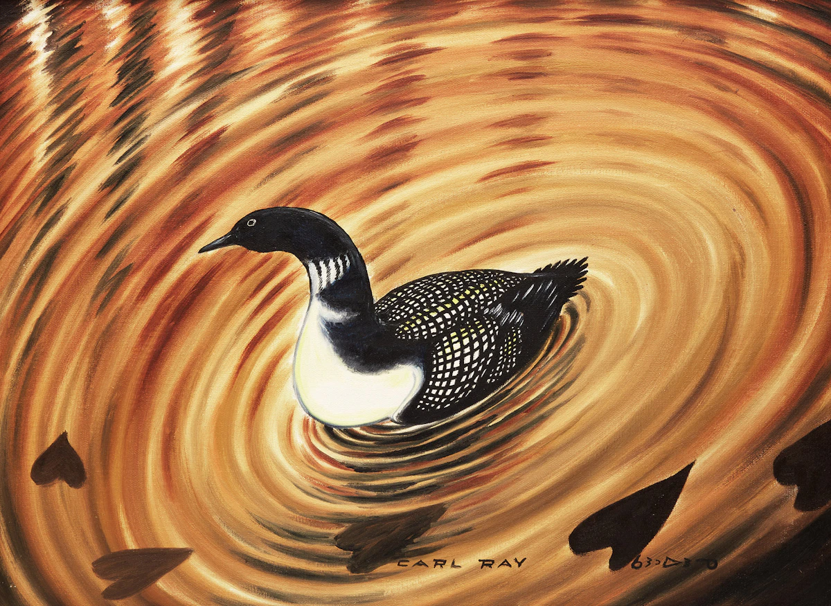 Carl Ray, Loon, acrylic on canvas