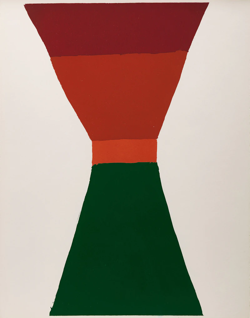 Jack Hamilton Bush, Red Orange Green, colour silkscreen