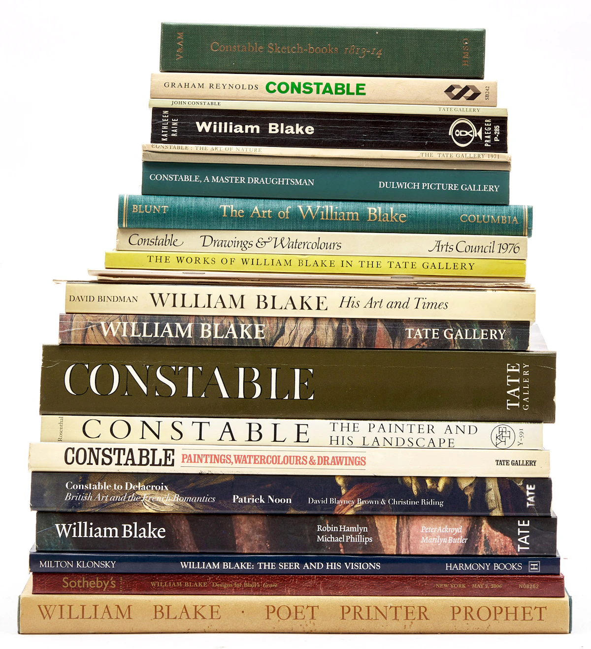 Books and Reference, A Selection of Twenty-Four Artist Reference Books on John Constable and William Blake, 24 books