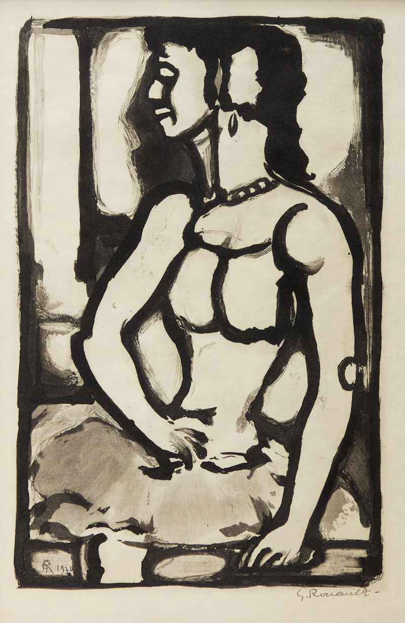 Two Works from the Portfolio Cirque de l'étoile filante by Georges Rouault