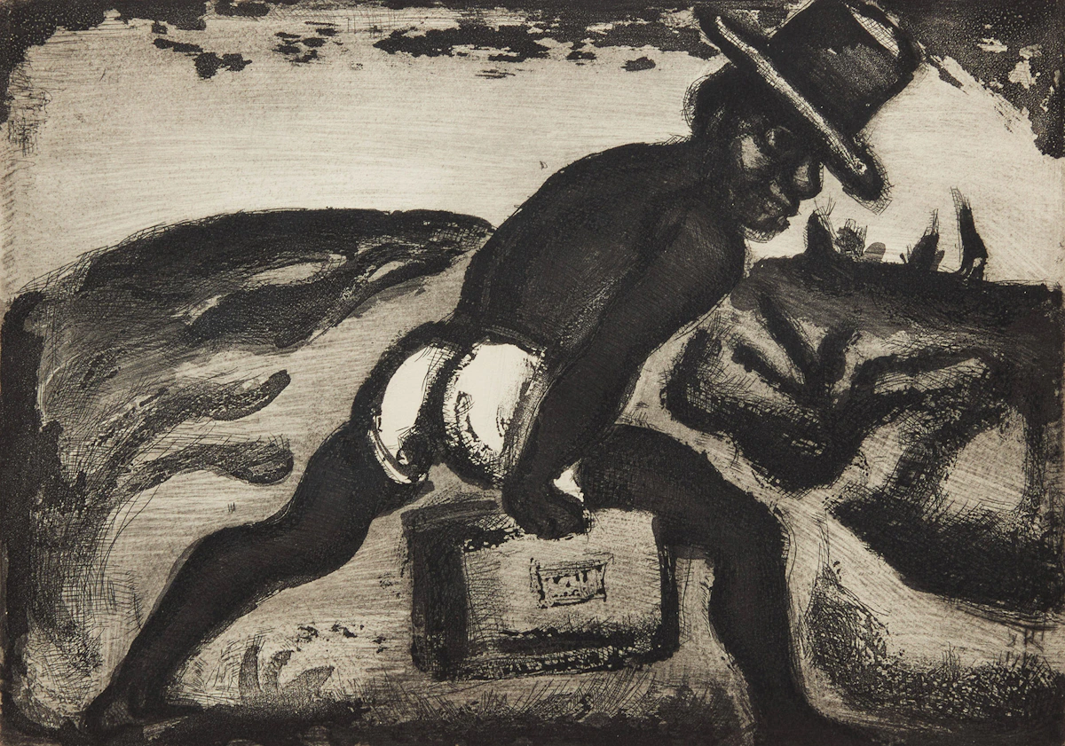 Georges Rouault, Le noir libéré, aquatint, 1928