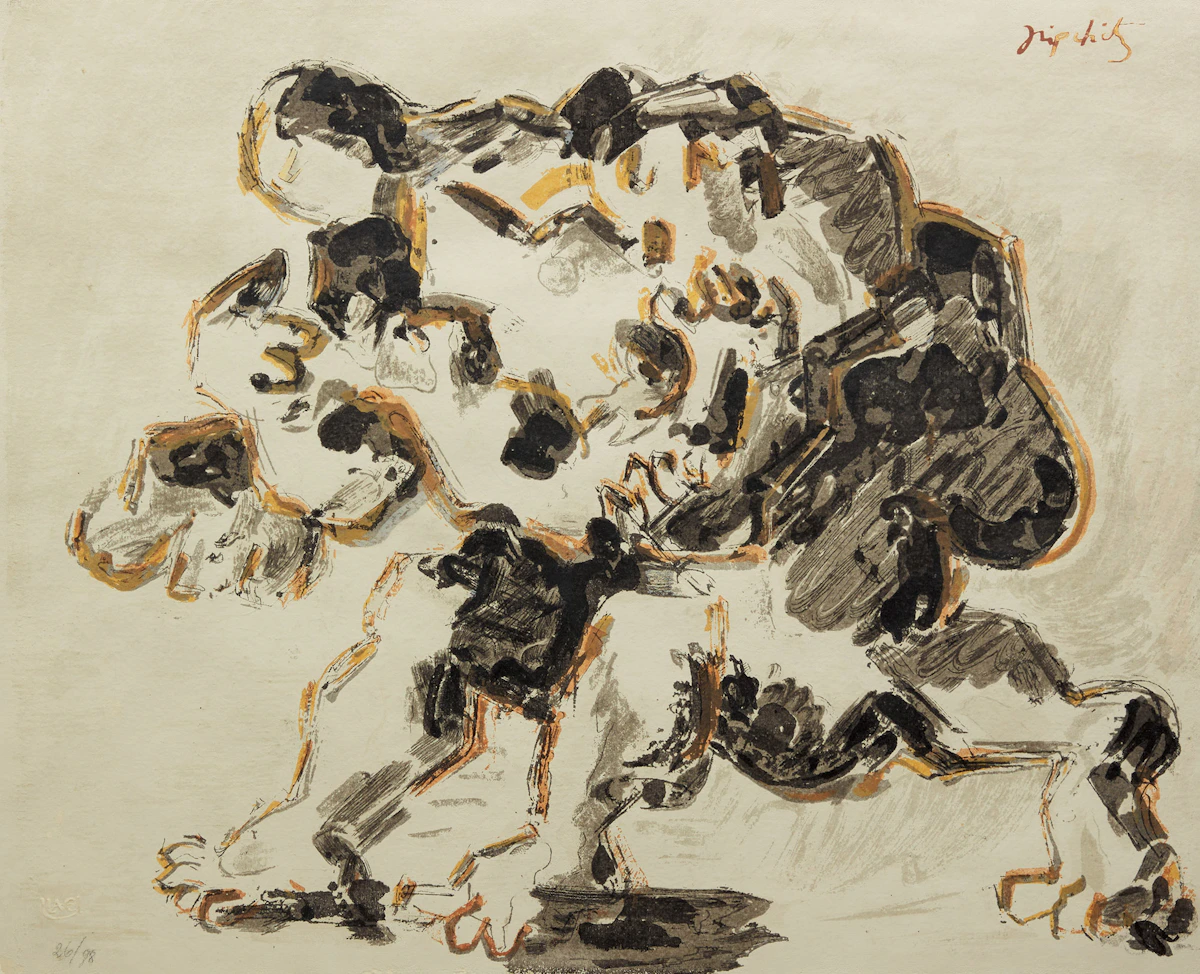 Jacques Lipchitz, The Couple, lithograph, 1957