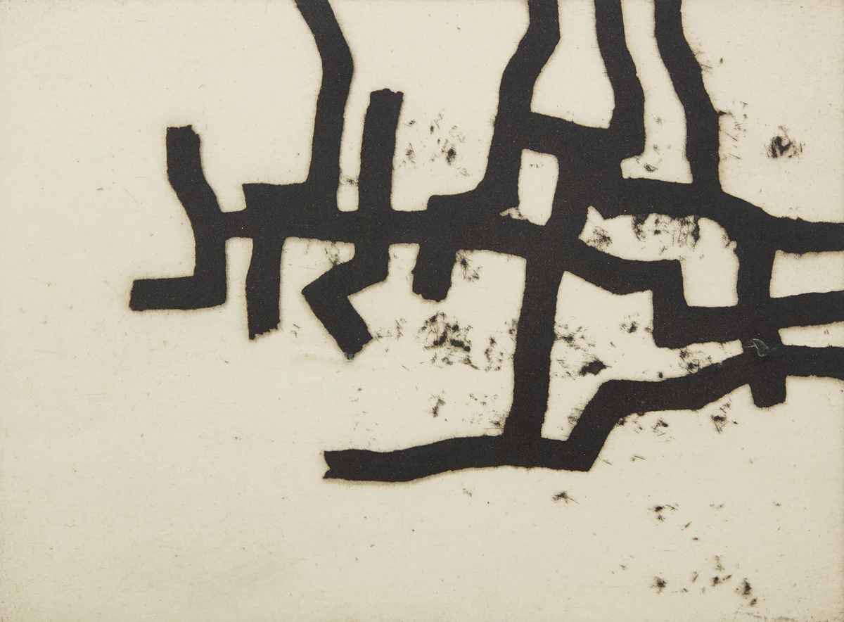 Eduardo Chillida, Continuation III, etching, 1966