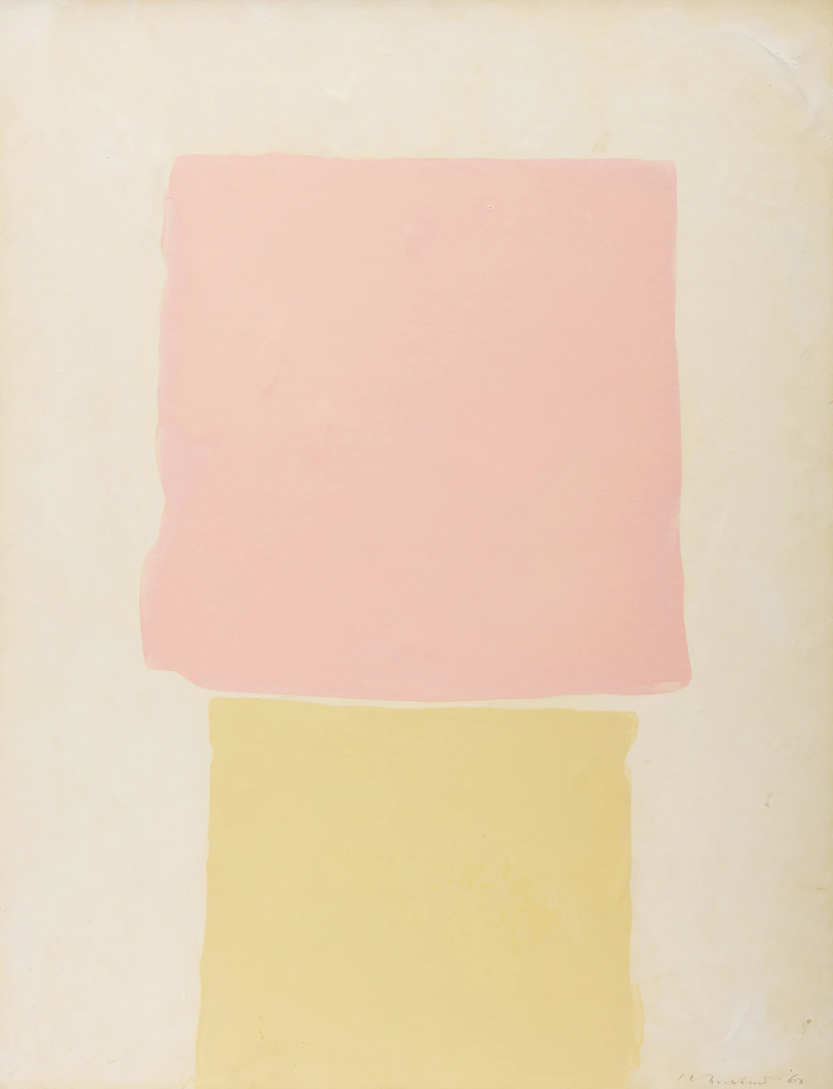 Kenneth Campbell Lochhead, Pink Bay, enamel on board, 1963