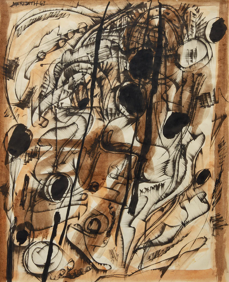 John Meredith, Untitled, coloured inks