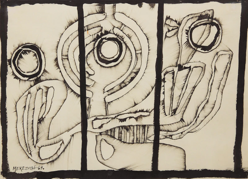 John Meredith, Untitled, pen and ink on paper