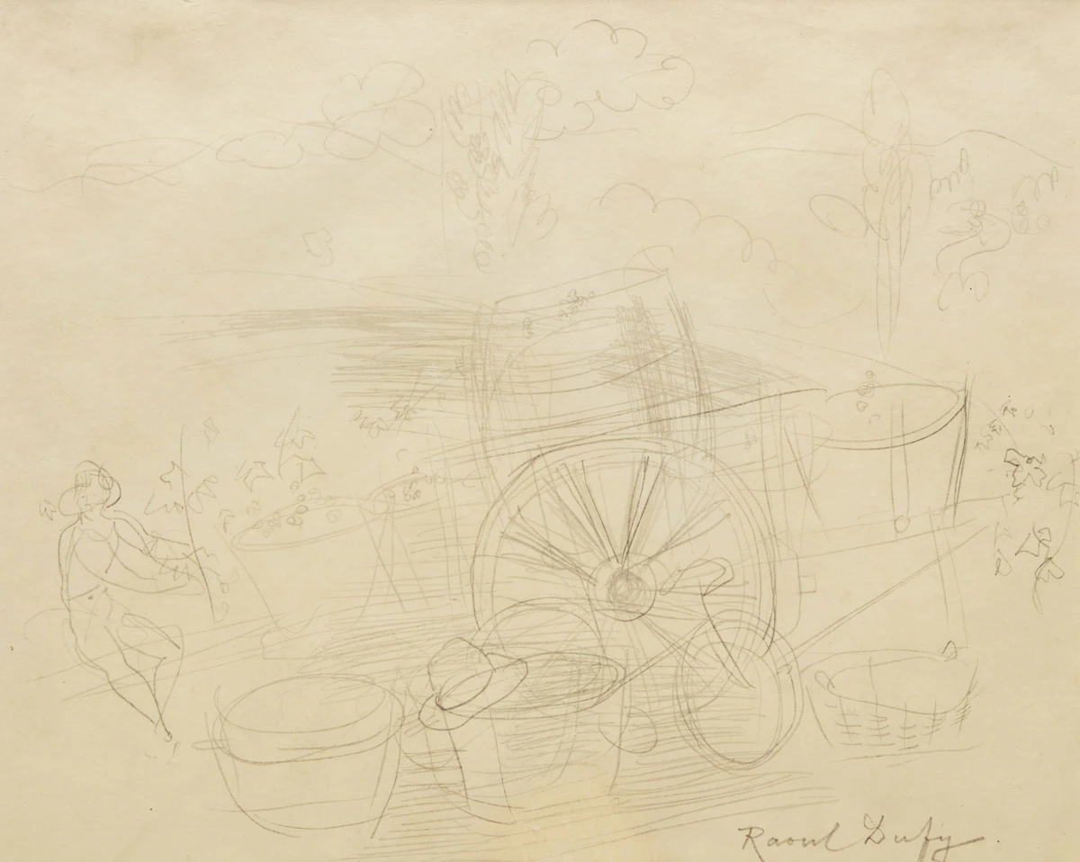 Raoul Dufy, Vendanges, pencil on paper
