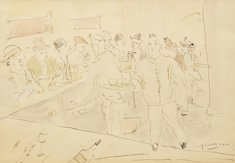 Scène de café by Jules Pascin