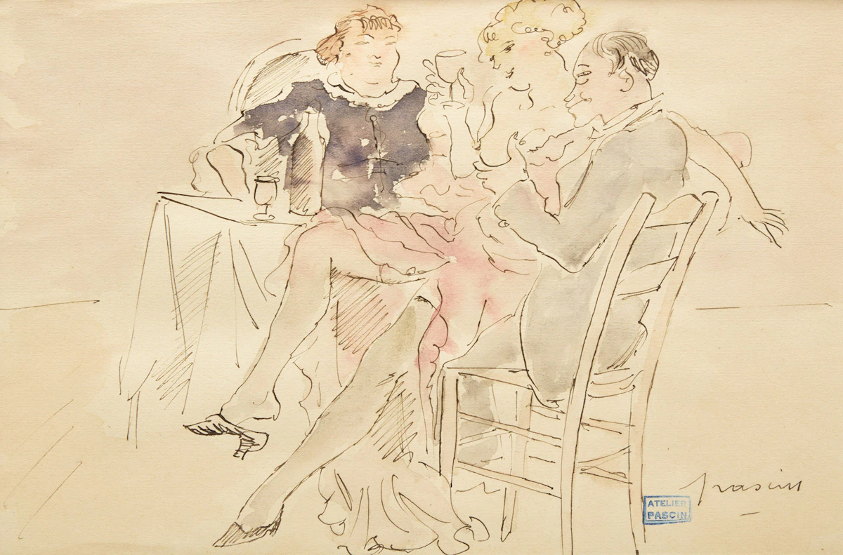 Jules Pascin, Le bordel, watercolour and ink on paper, circa 1925