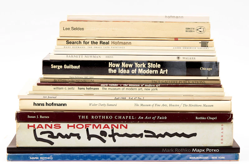Books and Reference, A Selection of Twenty Abstract Artist Reference Books on Hans Hofmann and Mark Rothko and Three Pamphlets, 20 books and 3 pamphlets