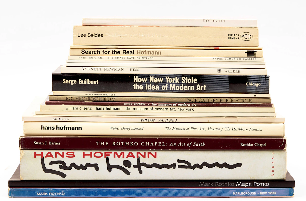Books and Reference, A Selection of Twenty Abstract Artist Reference Books on Hans Hofmann and Mark Rothko and Three Pamphlets, 20 books and 3 pamphlets