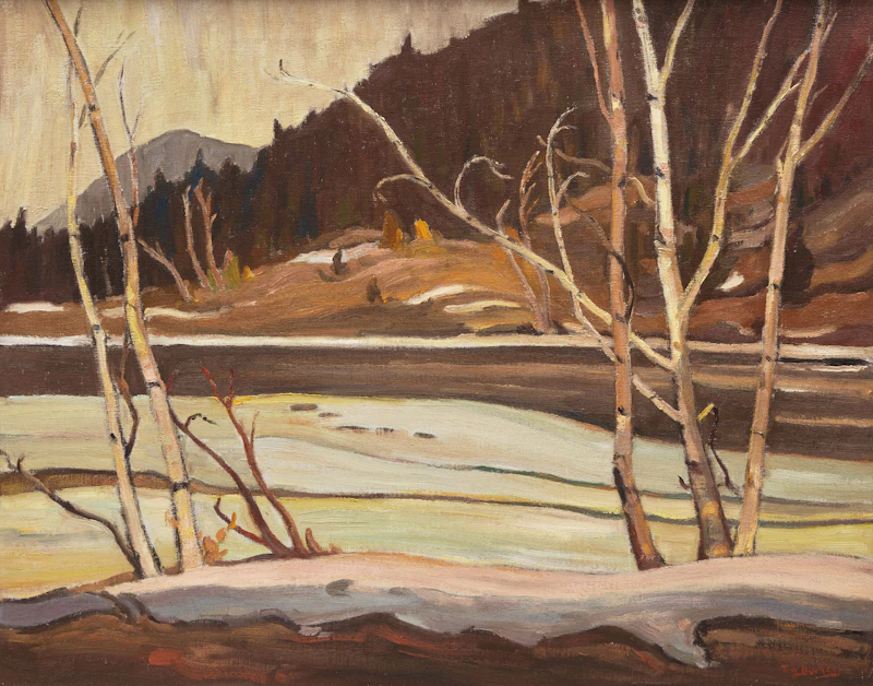 Winter River Landscape by Ralph Wallace Burton