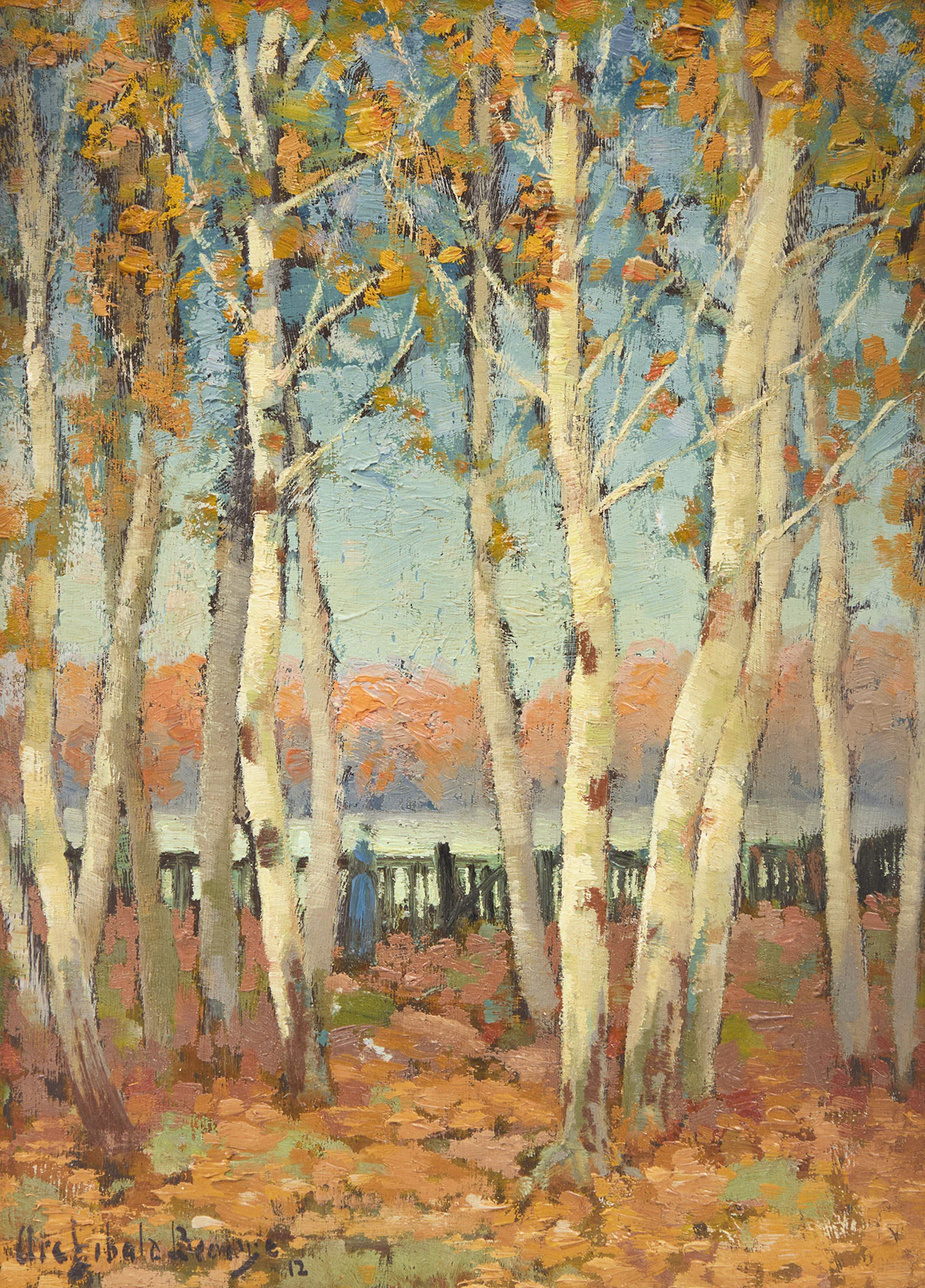 Joseph Archibald Browne, Woodland Queens, oil on board, 1912