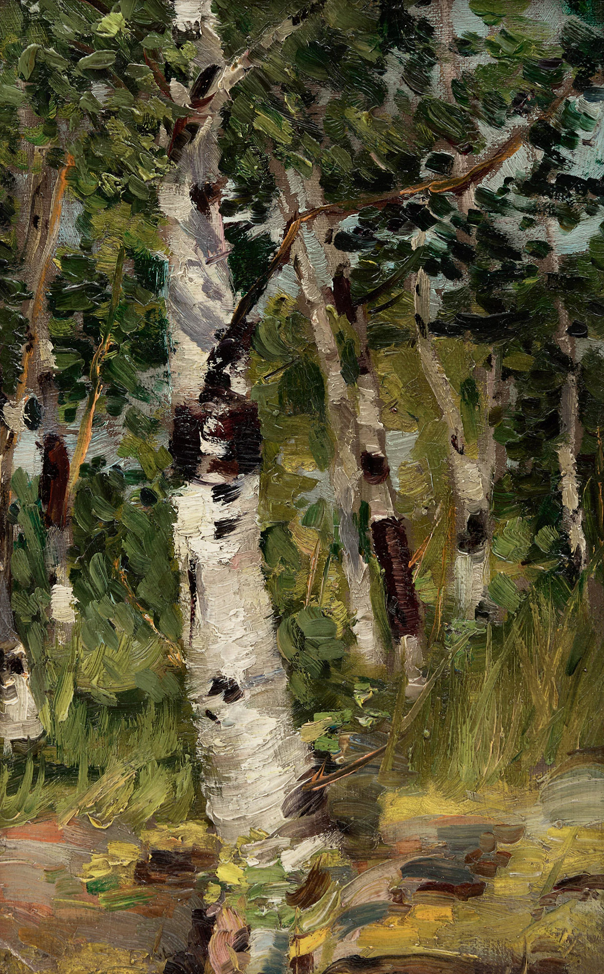 Elizabeth Annie McGillivray Knowles, Landscape with Tree, oil on canvas mounted on card