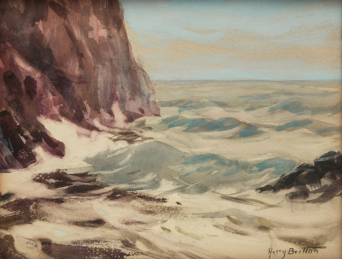 Harry Britton, Rockbound Coast, watercolour