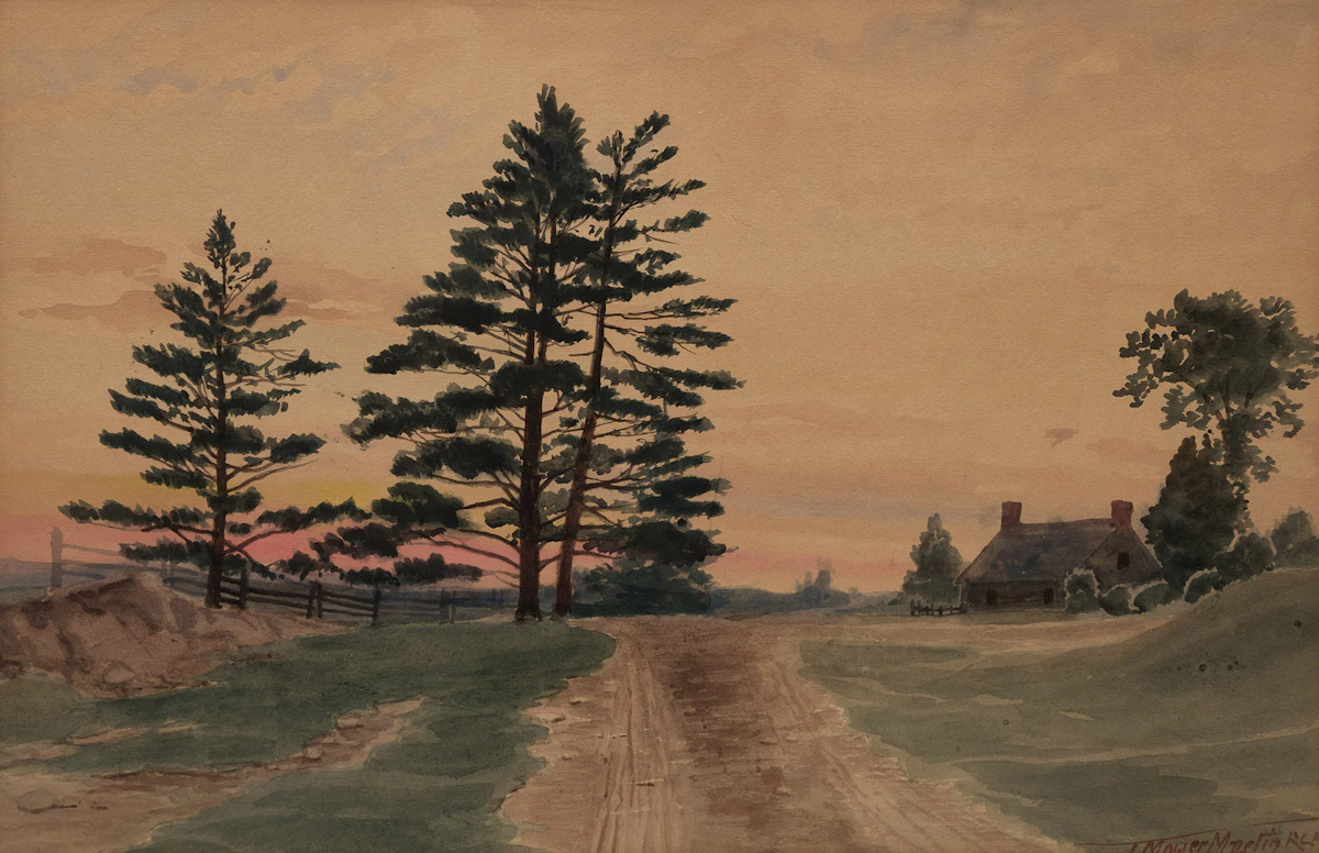 Thomas Mower Martin, Landscape at Dusk, watercolour