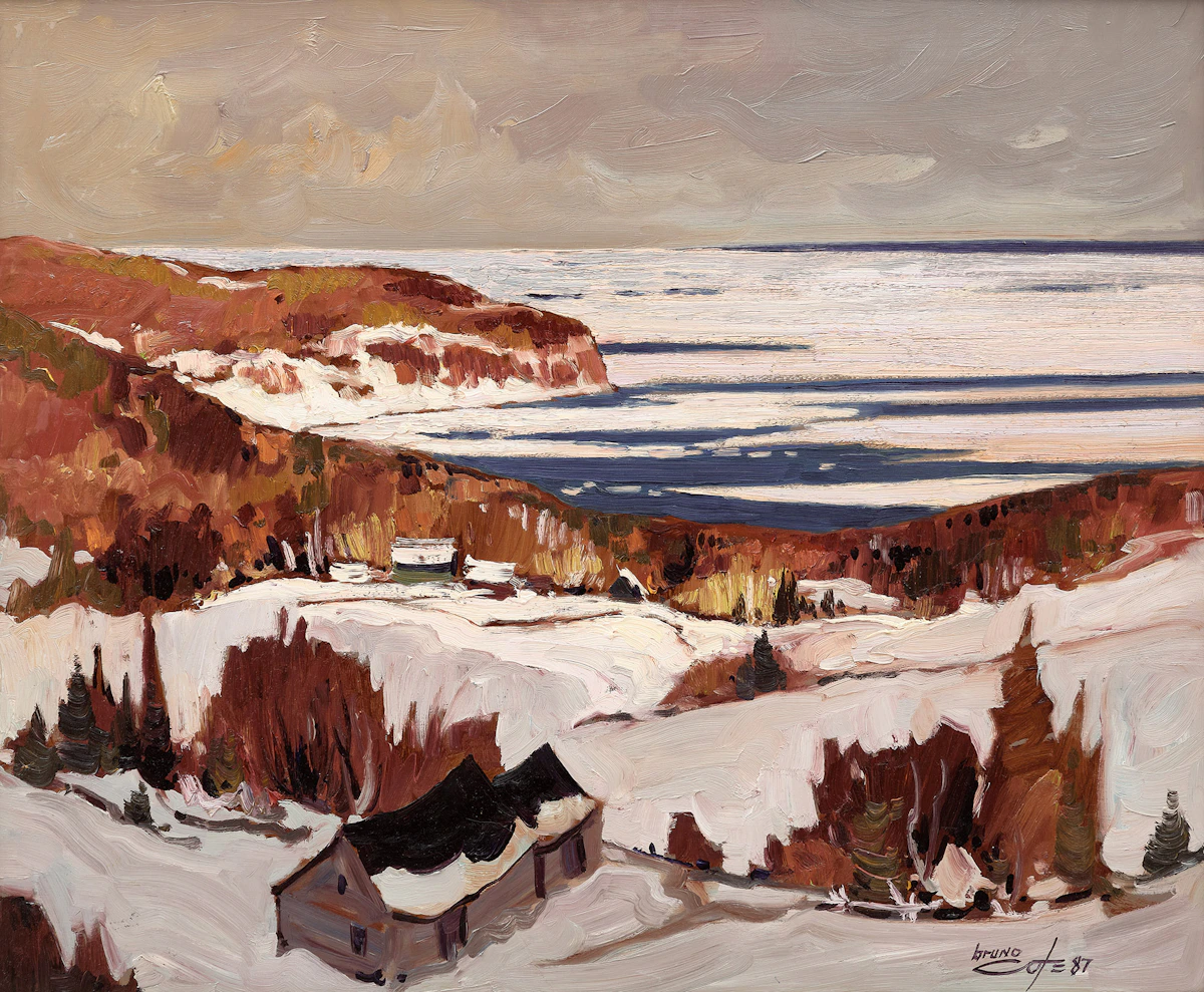 Bruno Côté, St. Irénée, 1987, oil on board