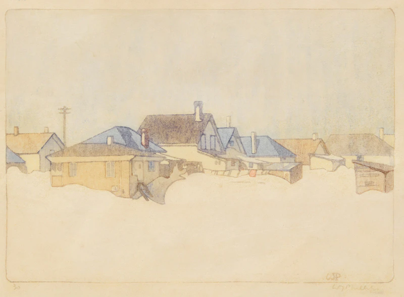 A Winnipeg, Street, Snow Bound by Walter Joseph Phillips