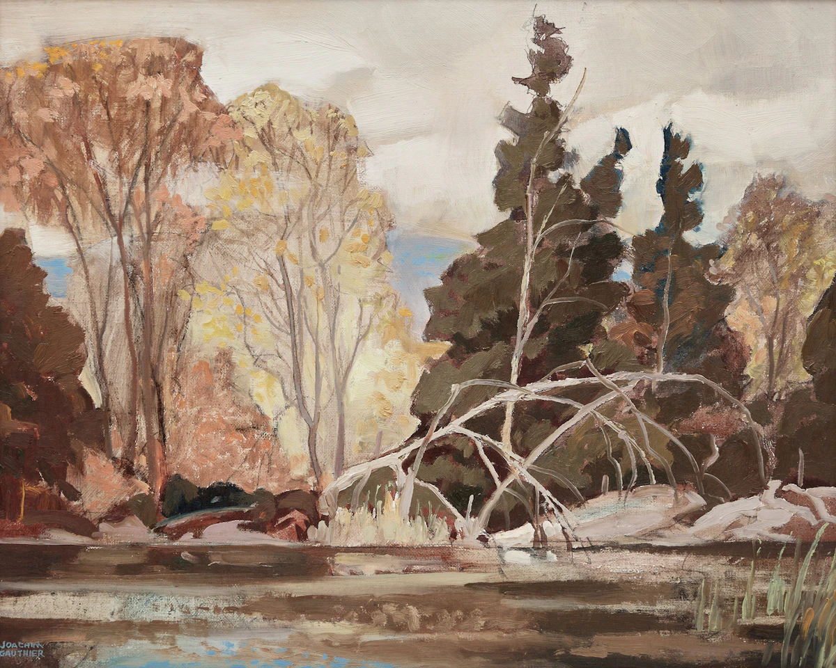 Joachim George Gauthier, Lake September, Lake Kushog, oil on canvas laid down on board