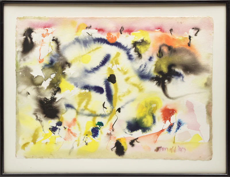 William Ronald, Untitled Abstraction, watercolour, 1987 - view 2