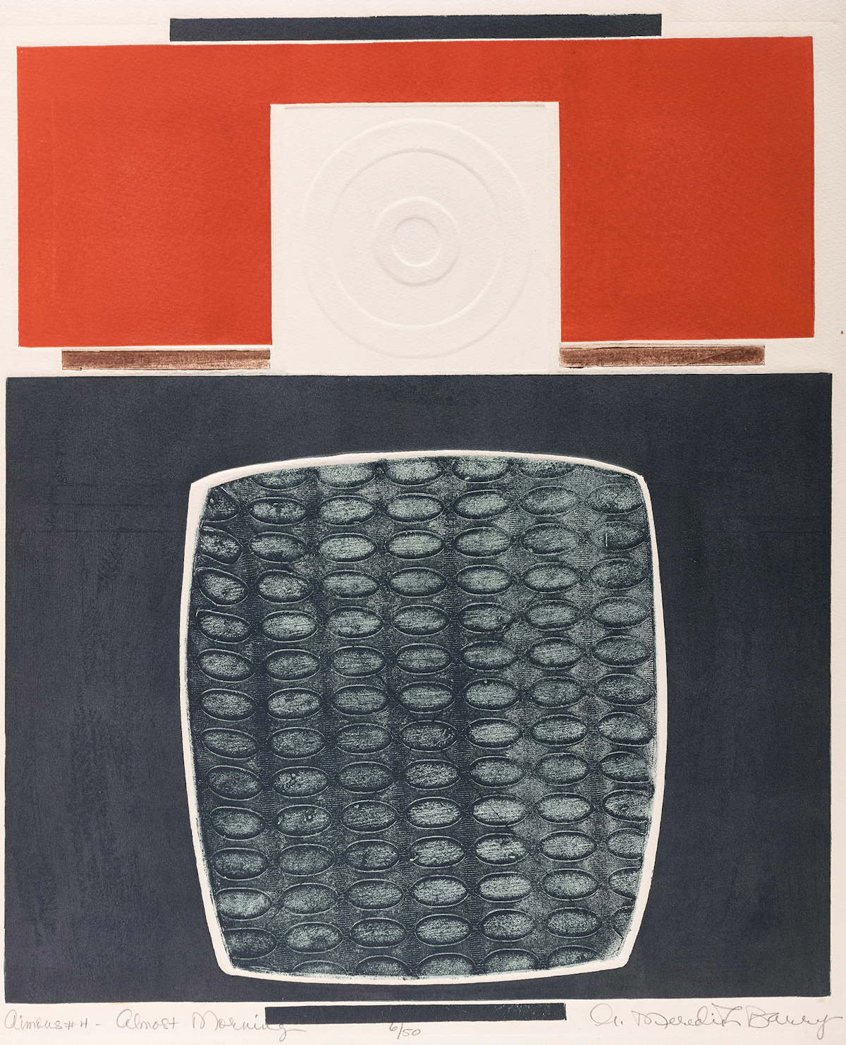 Anne Meredith Barry, Aimons #4-Almost Morning, collagraph