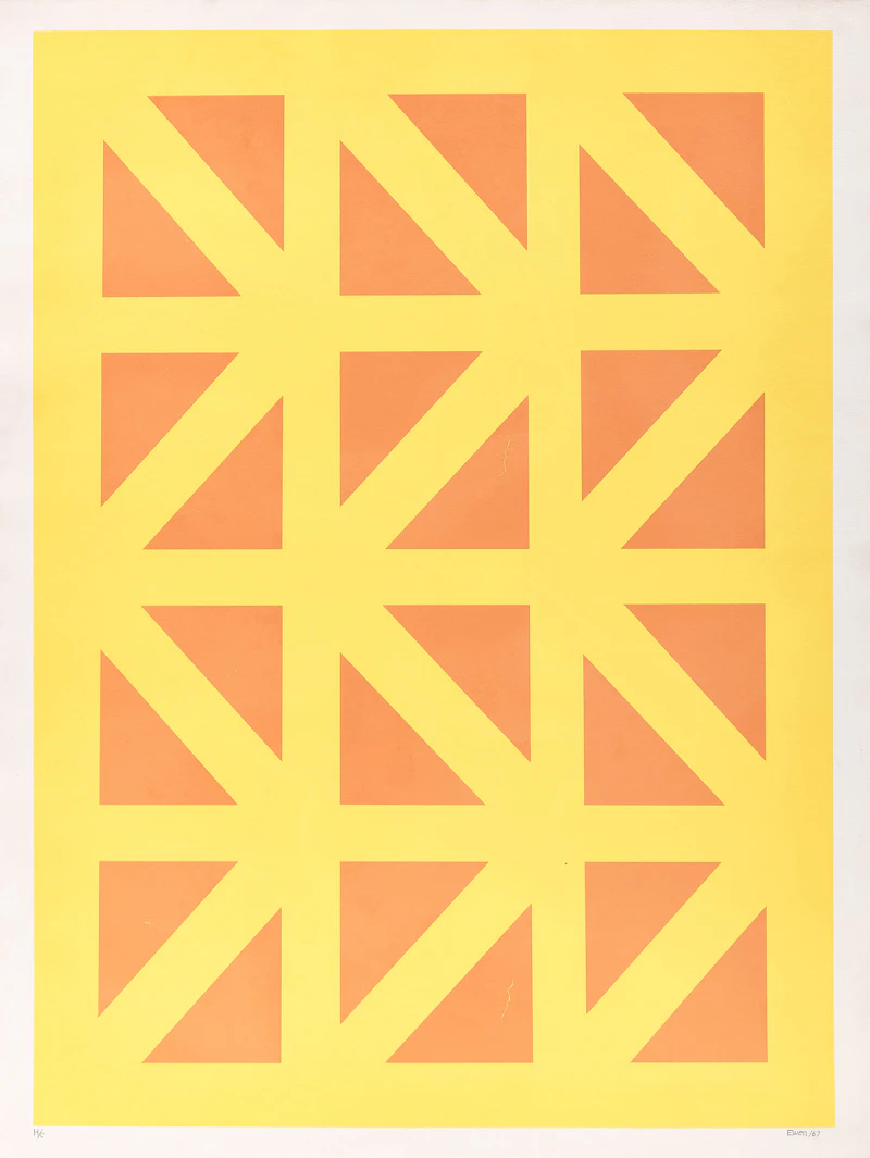 William Paterson Ewen, Untitled, colour serigraph, 1967 - view 2