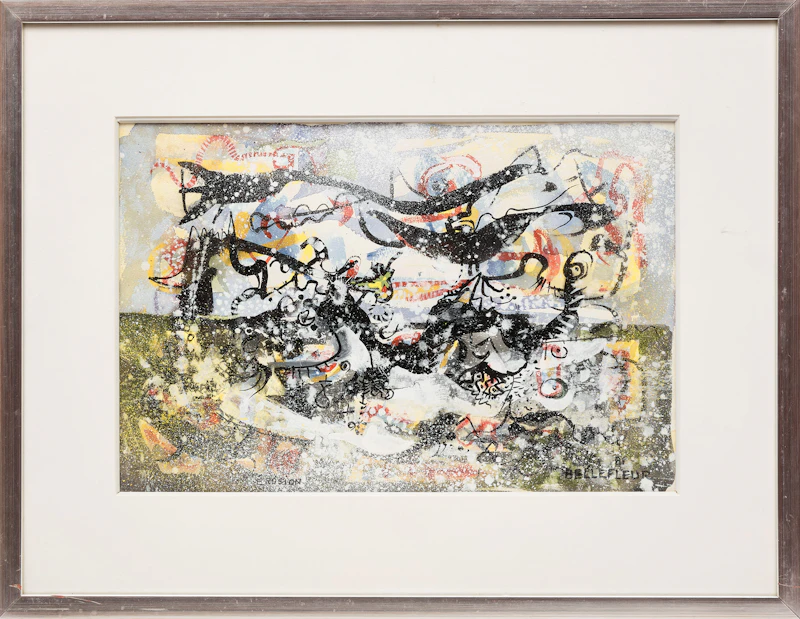 Léon Bellefleur, Érosion, mixed media on paper, 1981 - view 2