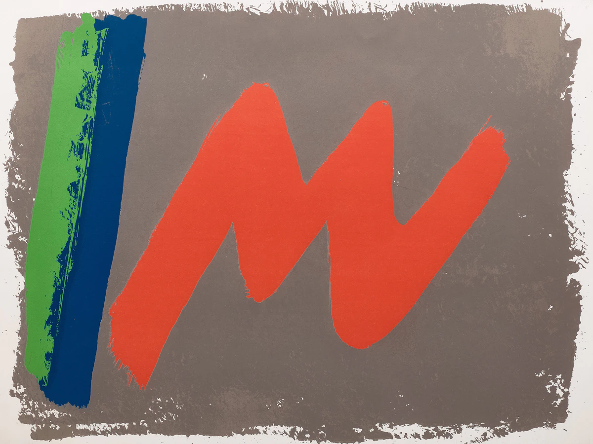 Jack Hamilton Bush, Red M (from the "Loop" series), colour serigraph, 1971