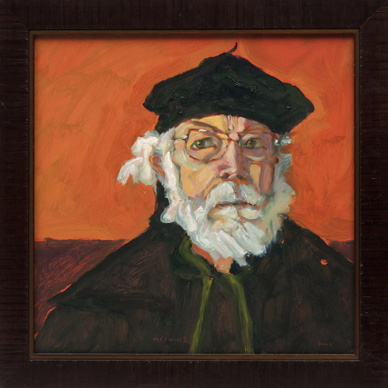 Robert Francis Michael McInnis, Portrait at Age 65, oil on board, 2006 - view 2