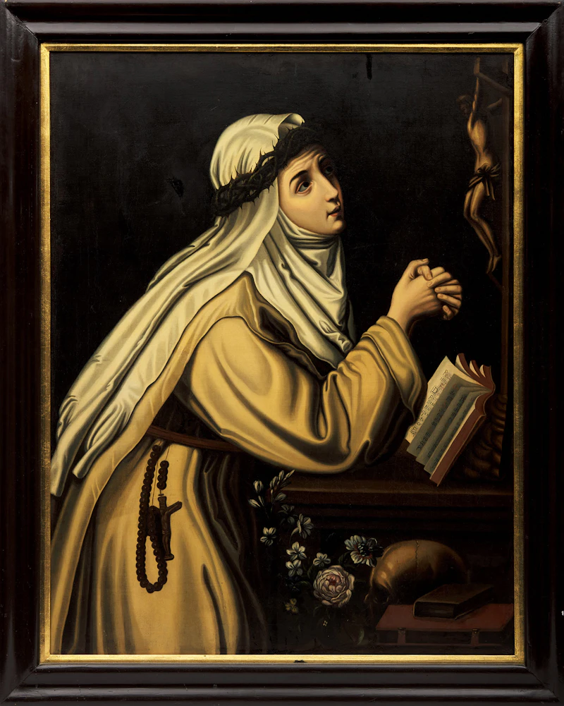 Attributed to Antoine Plamondon, Saint Catherine of Siena (after Christofano Allori, 1577-1621), oil on canvas - view 2