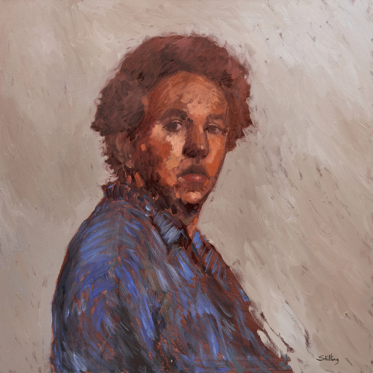 Bewabon Shilling, Self-Portrait, oil on canvas