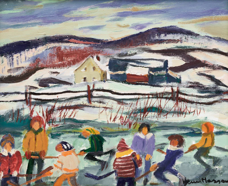 Hockey on the Pond by Henri Leopold Masson