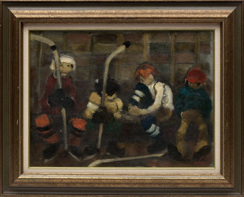 William Arthur Winter, Hockey Shack, oil on canvas board - view 2