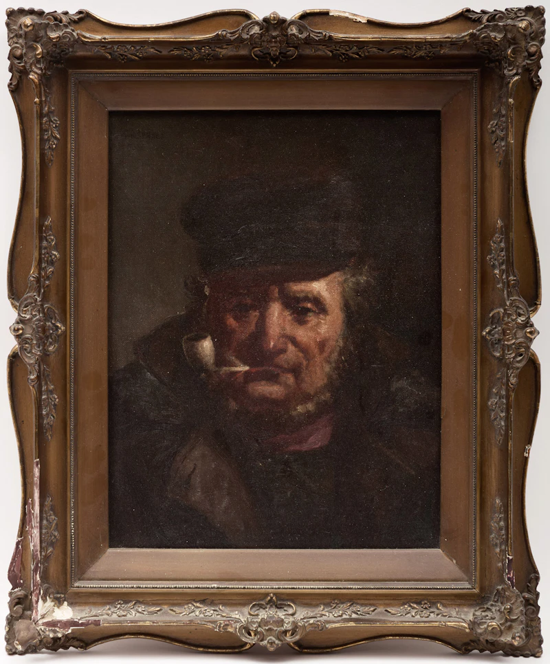 William Raphael, Portrait of a Sea Captain, oil on canvas mounted to board, 1906 - view 2
