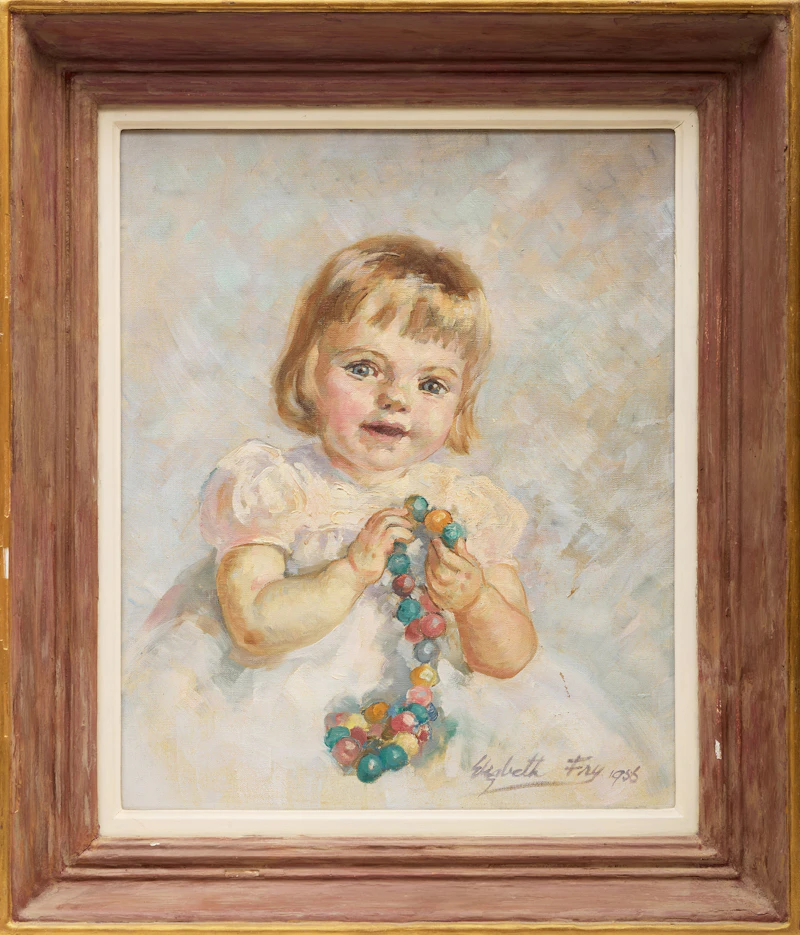 Elizabeth Fry, Untitled, Portrait of a Young Girl, oil on canvas, 1956 - view 2