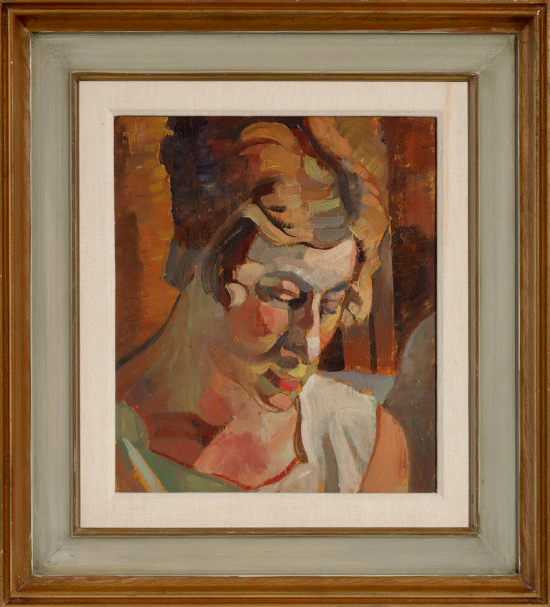 Pegi Nicol MacLeod, Portrait of a Woman (Coastal Landscape), double-sided oil on board - view 2