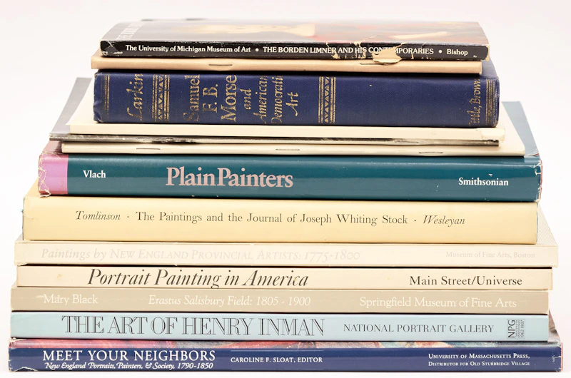 Books and Reference, A Selection of Thirteen 19th Century New England Folk Art and Artist Reference Books, 13 books